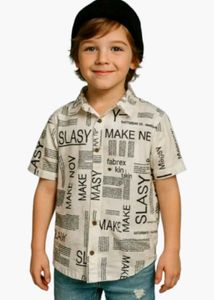 Boy&#39;s Trendy Graphic Print Shirt
