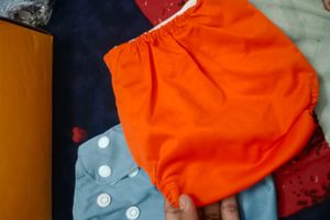 Combo Of Reusable Diapers With Pads