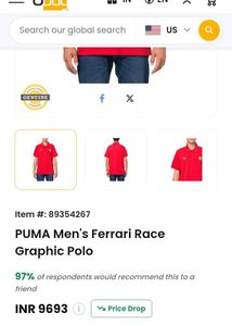 OG PUMA Scuderia Ferrari Men&#39;s Tshirt