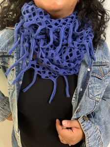 Knitted Blue Scarf