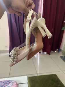 New Bow Studdded Detail Heels With Tag