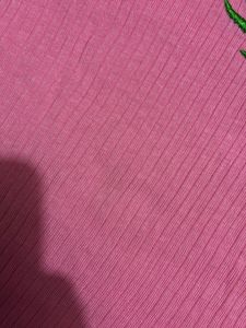 Pink Bunny Ribbed Mock Neck Top