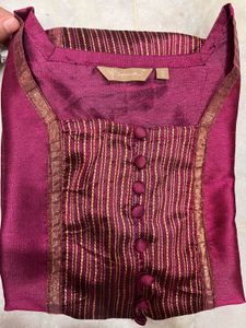 Pink Kurti with Gold Detail