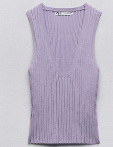 Zara Women&#39;s Purple Vest