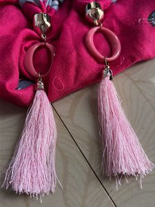 Pink Patterned Scarf