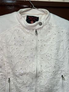 Embroidered White Jacket