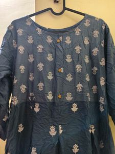Elegant Blue Printed Kurta