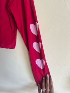 Red &amp; White Crop Top