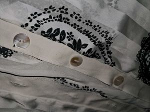 Newme Floral Art Work White Off Shirt