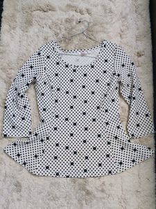 White polkar Dot Top
