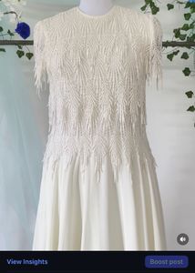 Elegant White Dress bust size 36-38 inch