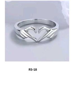 Heart Hands Silver Ring