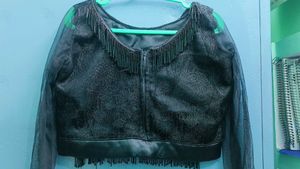 Elegant Black Embellished Blouse