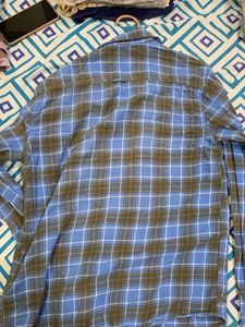 Blue Plaid Flannel Shirt
