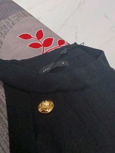 Chic Black Bodycon Midi Dress