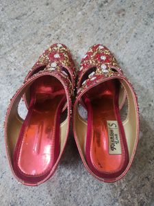 Red Shimmery Heels