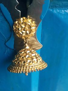 Stunning 1gram Gold Plated Jhumka Earrings