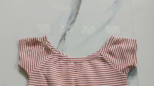 Red Stripes Crop Top