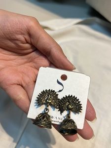 Peacock Jhumka Earrings