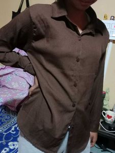 Brown Casual Asthetic Shirt
