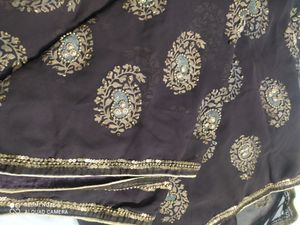 Chamki Work Saree With Blouse