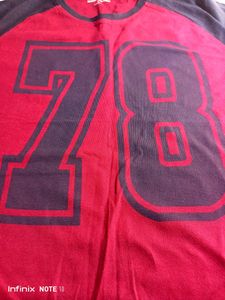 Roadster No 78 Maroon Colour T-shirt