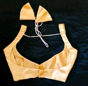 Satin Non Padded Strappy Deep neck Blouse