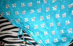 Cute Blue Floral Tank Top
