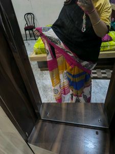 Elegant multicolour Saree with Blouse