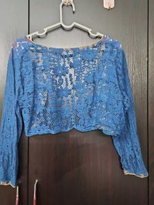 IMARA Blue Lace Top