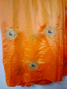 Peacock 🦚 Embroidery Lite Weight Saree