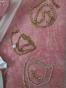 Necklace Bundle with Knitted Flower