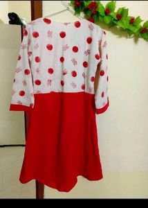 ❤🤍 Red And White Ethentic Top