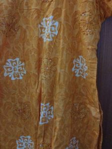 Yellow Printed Kurta