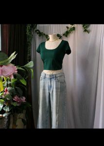 H&amp;M Green Fitted Tee