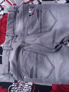 Grey And White Shaded Jeans