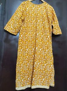 Musturd Printed Kurti For Girl Or Woman 42 Bust