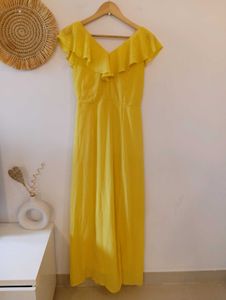AND Yellow Ruffle Summer Gown