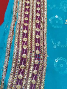 Elegant Blue Embellished Saree