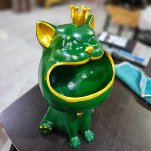 Lucky Big Mouth Cat Storage Green