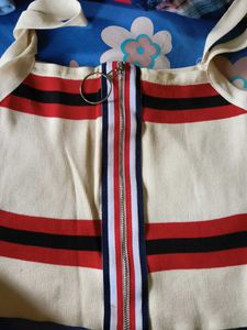 Striped Zip-Front Tank