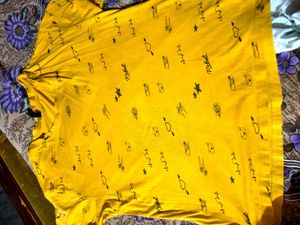 Yellow Graphic Print T-shirt
