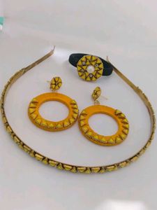 Yellow Hoop Earrings