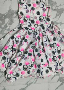 Women's Sleeveless Circle Print Dress