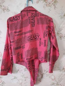 Trendy Women Pink Printed Shirt✔️