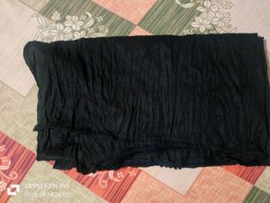 Black &amp; White Patterned Kurti Set