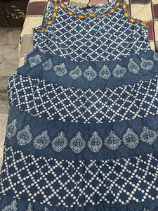 Printed Blue Kurta
