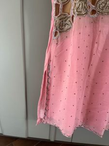 Pure Georgette Cutwork Short Kurta
