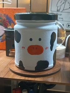 Cow Print Jar