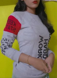 Gray Graphic Print Tee